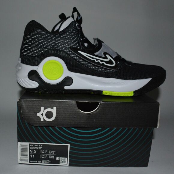 Nike Men\'s KD Trey 5 X Shoes Black Volt White Size 9.5 Basketball DD9538-007 main image 8